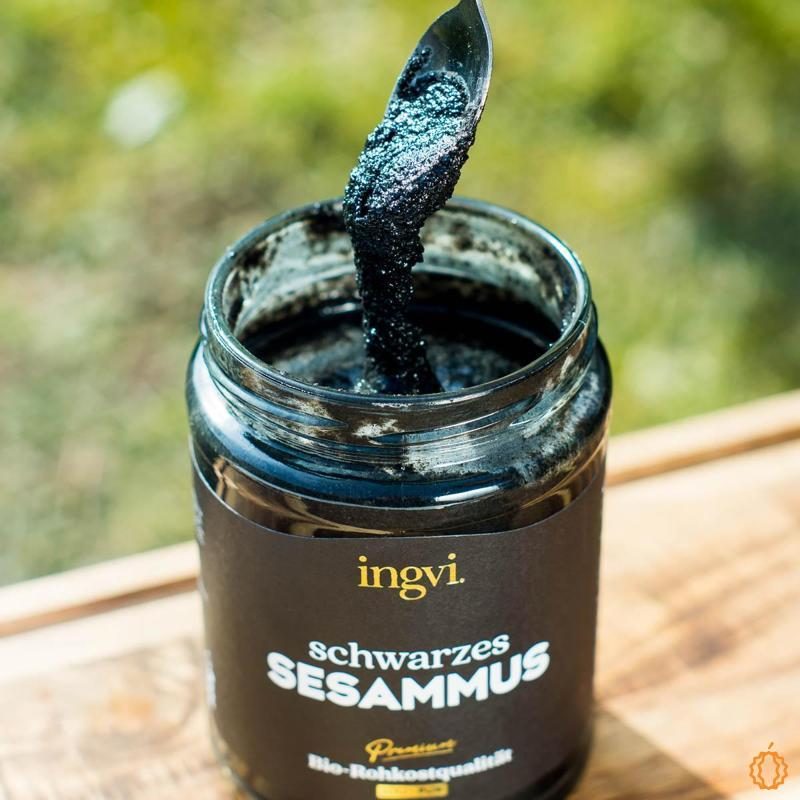Sesammus schwarz Tahin bio & roh Ingvi 500g
