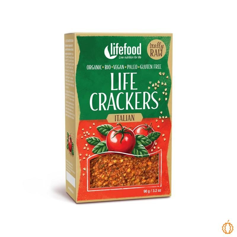 Organic Raw Crackers Italian Lifefood