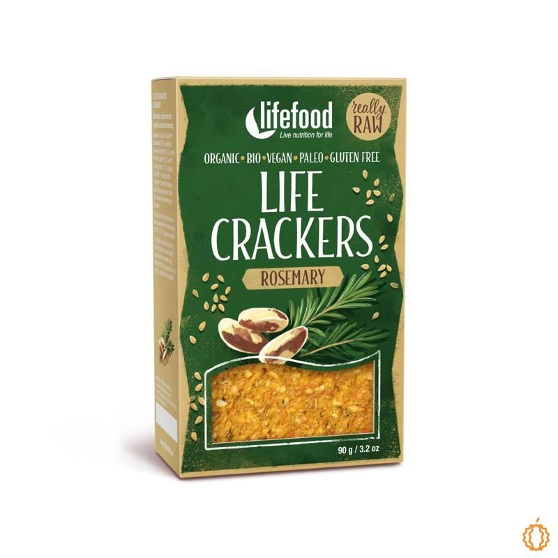 Organic Raw Crackers Rosemary Lifefood