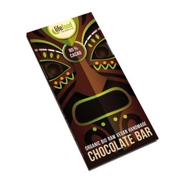 Chocolat 80% Cacao bio & crue Lifefood 70g