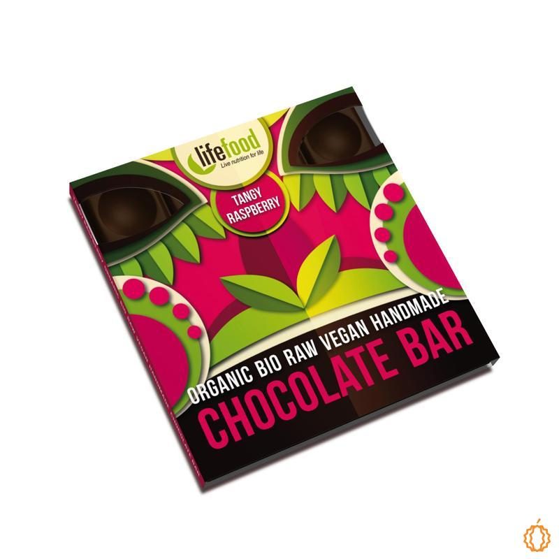 Schokolade Spritzige Himbeere bio & roh Lifefood 35g