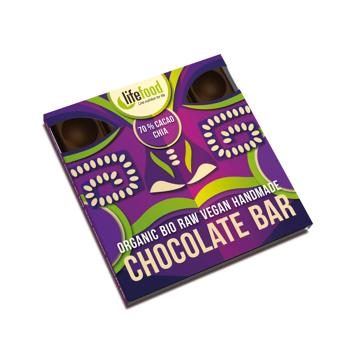 Organic Raw Chocolate Chia 70% Cacao Lifefood 35g