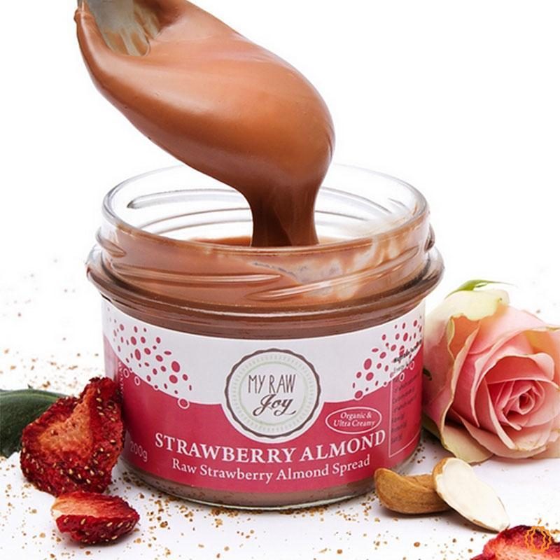 Organic Strawberry Almond Spread My Raw Joy 200g